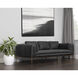 Burr Serbia Black Leather Sofa